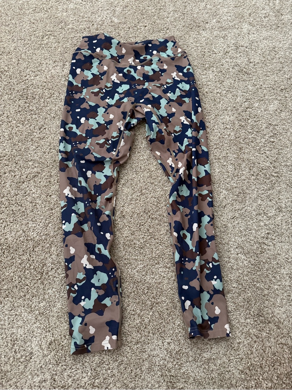 Balance Athletica Camo Leggings in Brown, Navy, Mint